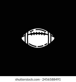 Original vector illustration. A contour icon. An American football ball. Hand drawn, not AI