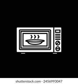 Original vector illustration. A contour icon. A microwave. Hand drawn, not AI