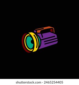 Original vector illustration. Contour icon of a camping lantern. Hand drawn, not AI