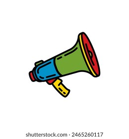 Ursprüngliche Vektorillustration. Das Kontursymbol des Sprechers. Handgezeichnet, keine KI