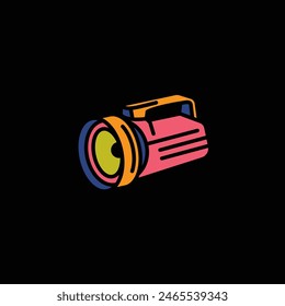 Original vector illustration. Contour icon of a camping lantern. Hand drawn, not AI