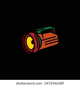Original vector illustration. Contour icon of a camping lantern. Hand drawn, not AI