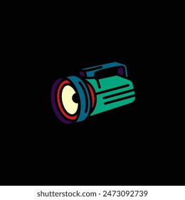 Original vector illustration. Contour icon of a camping lantern. Hand drawn, not AI