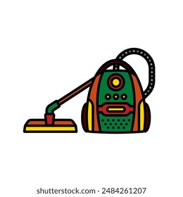 Original vector illustration. The contour icon of the vacuum cleaner. Hand drawn, not AI