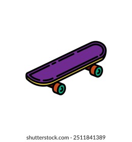 Ilustración vectorial original. Un icono de contorno. Antiguas monopatín. Dibujado a mano, no AI