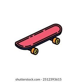 Ilustración vectorial original. Un icono de contorno. Antiguas monopatín. Dibujado a mano, no AI