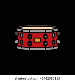 Ilustración vectorial original. Icono de tambor de compartimiento de contorno. Dibujado a mano, no AI