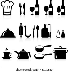 Original vector illustration: cooking icon set