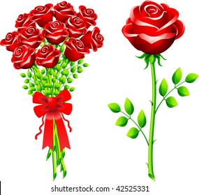 Original Vector Illustration: Dozen Of Roses AI8 Compatible