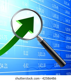 Original Vector Illustration: Focus on buying stock market background AI8 compatible