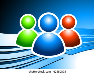 Original Vector Illustration: Global internet background with user group File is AI8 compatible