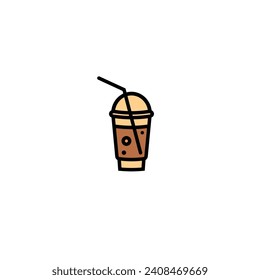 Original vector illustration. The icon of carbonated water in a disposable container. Hand drawn, not AI
