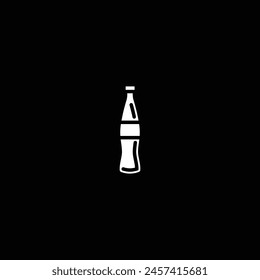 Original vector illustration. The icon of carbonated water in a glass bottle. Hand drawn, not AI