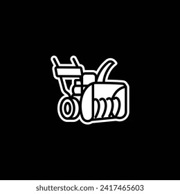 Original vector illustration. The icon of snow removal equipment. Hand drawn, not AI