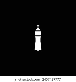 Original vector illustration. The icon of the sparkling water bottle. Hand drawn, not AI