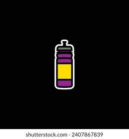 Original vector illustration. The icon of a sports water bottle. Hand drawn, not AI
