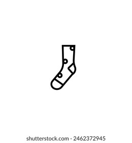 Original vector illustration. The icon of warm winter socks. Hand drawn, not AI