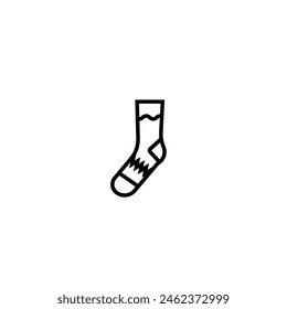Original vector illustration. The icon of warm winter socks. Hand drawn, not AI