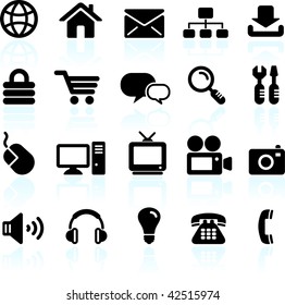 Ilustración vectorial original: conjunto de iconos de diseño de Internet