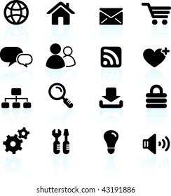 Ilustración vectorial original: conjunto de iconos de diseño de Internet