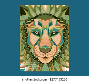 Original vector illustration of a Lion