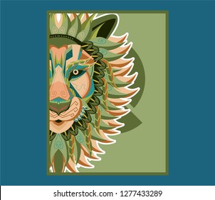 Original vector illustration of a Lion