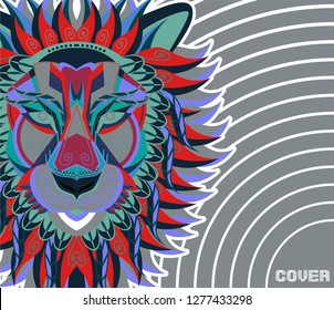 Original vector illustration of a Lion
