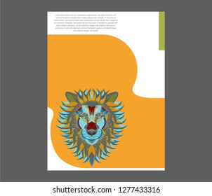 Original vector illustration of a Lion