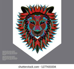 Original vector illustration of a Lion