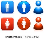 Original vector illustration: male and female icons