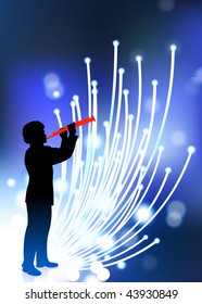 Original Vector Illustration: musician on abstract background