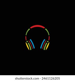 Ilustración vectorial original. El ícono de contorno de los Grandes auriculares inalámbricos. Dibujado a mano, no AI