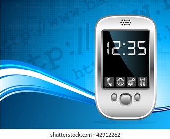 Original Vector Illustration: palm phone background AI8 compatible