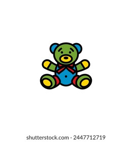 Ilustración vectorial original. Un icono de peluche. Dibujado a mano, no AI