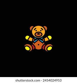 Original vector illustration. A plush toy icon. Hand drawn, not AI