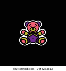 Ilustración vectorial original. Un icono de peluche. Dibujado a mano, no AI