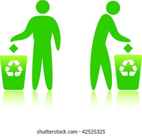 Ilustración vectorial original: reciclar es compatible con AI8
