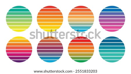 Original vector illustration of a retro sunset in the style of the 80s. A design element. T-shirt design. Hand drawn, not AI