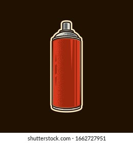 Original vector illustration. Spray paint in retro style.