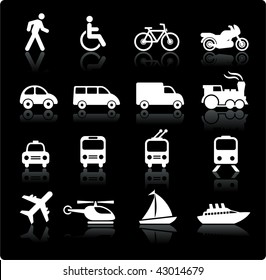 Original vector illustration: Transportation icons design elements