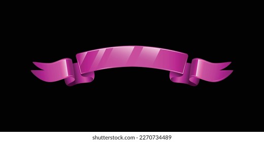 Original vector illustration in vintage style. Pink ribbons. A design element.