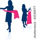 Original Vector Illustration: Young sexy girl silhouette AI8 compatible