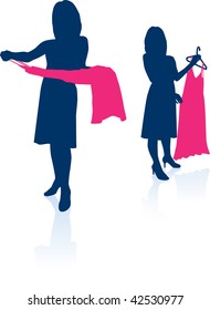 Original Vector Illustration: Young sexy girl silhouette AI8 compatible