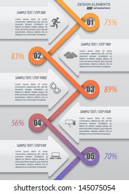 original vector infographic / abstract swirl of data / design element