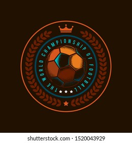 Original vector logo of the football club in retro style