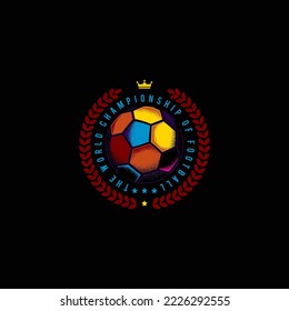 Original vector logo of the football club in retro style. A design element.