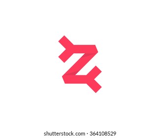 The original vector logo in a modern flat design. The stylized letter z.