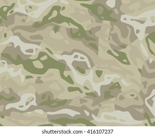 Original vector realistic camouflage pattern background editable pattern large size.  Savannah Tree camouflage rocks desert dirt sand