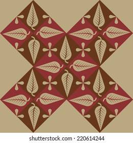 The original vector seamless autumn pattern with leafs