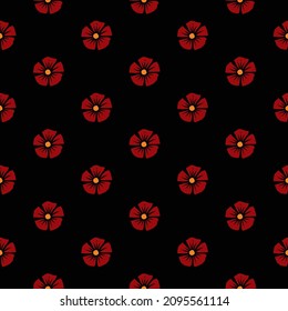 Original vector seamless pattern of flowers in vintage style. A design element.